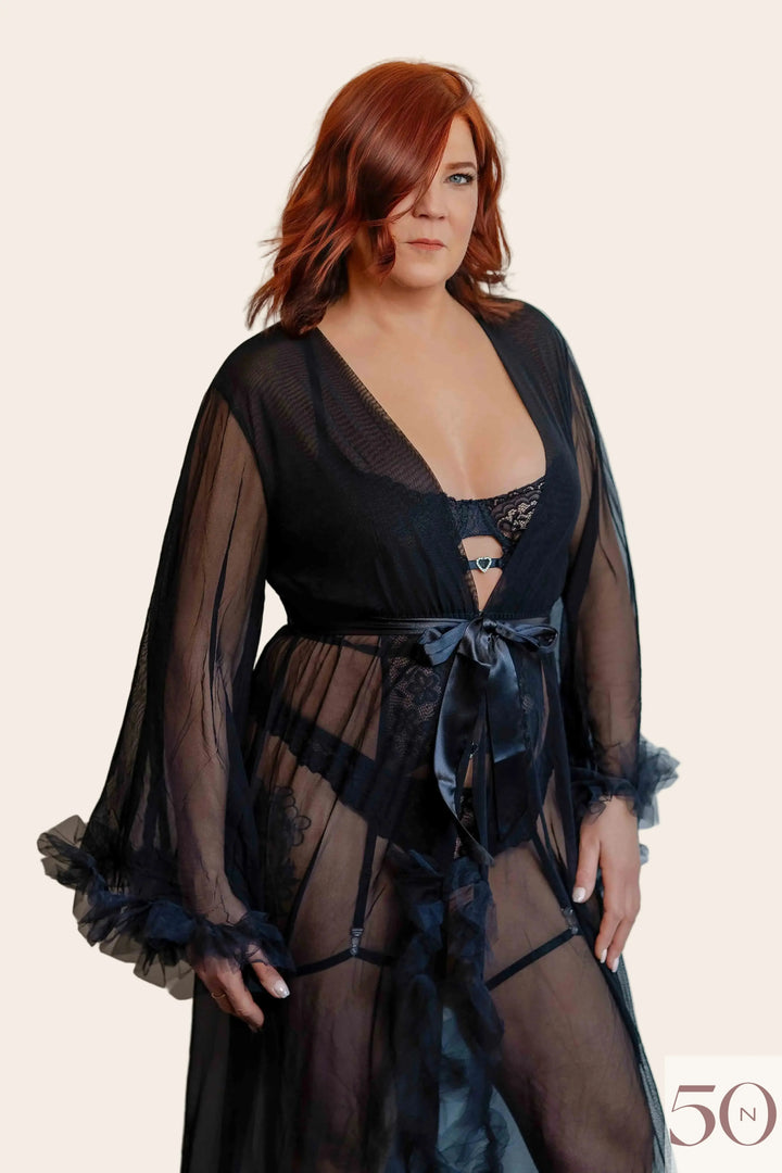 Peignoir Long Séduction Luxe Lace Lingerie