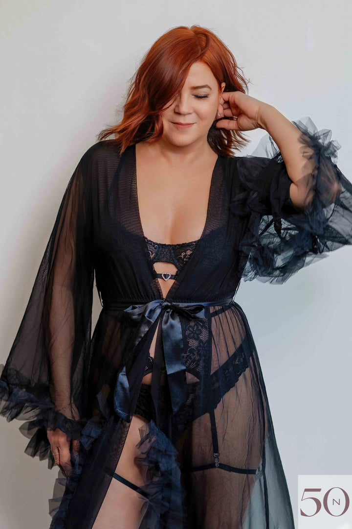 Peignoir Long Séduction Luxe Lace Lingerie