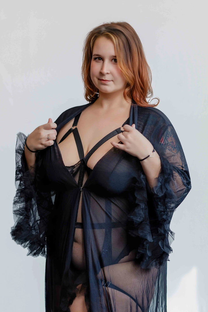 Peignoir Long Séduction Luxe Lace Lingerie