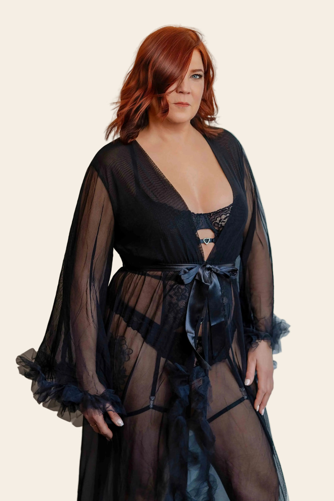 Peignoir Long Séduction Luxe Lace Lingerie