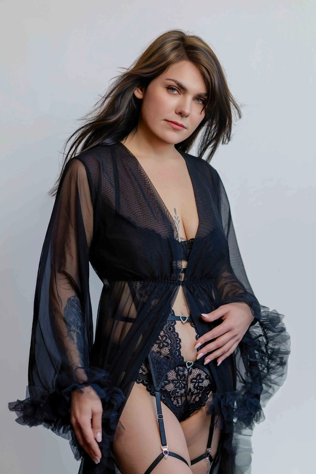 Peignoir Long Séduction Luxe Lace Lingerie