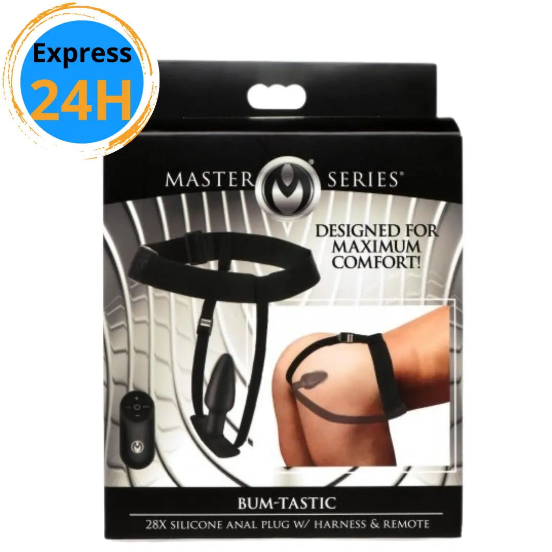 Plug Anal avec Harnais et Vibrations Master Series