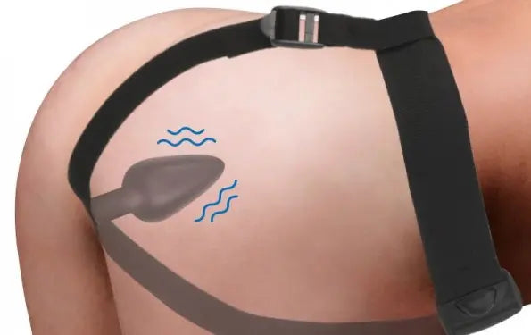 Plug Anal avec Harnais et Vibrations - 50 nuances Plug Anal avec Harnais et Vibrations - 50 nuances
