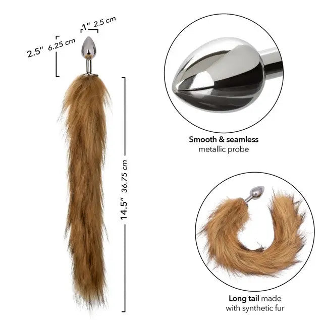 Anal plug with tail - Brown - 50 shades of sex Anal plug with tail - Brown - 50 shades of sex