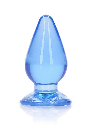 Plug anal bleu avec ventouse Crystal Clear – 9 cm
