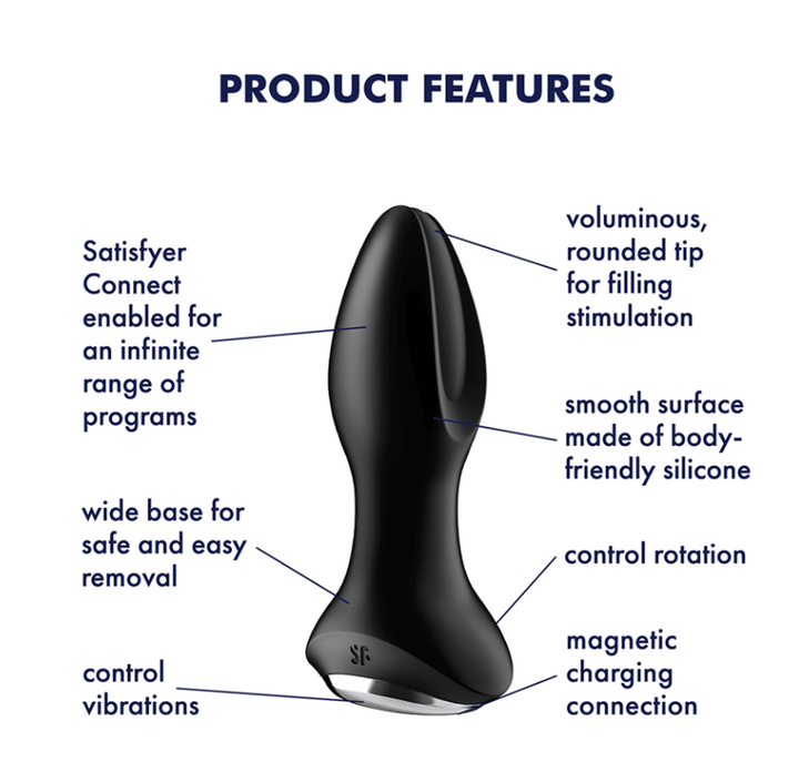 Rotator Plug 2 Noir – Stimulateur Prostate Connecté satisfyer