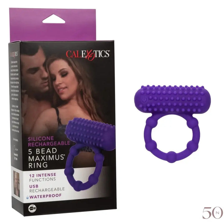 Silicone Rechargeable 5 Bead Maximus Ring calexotics