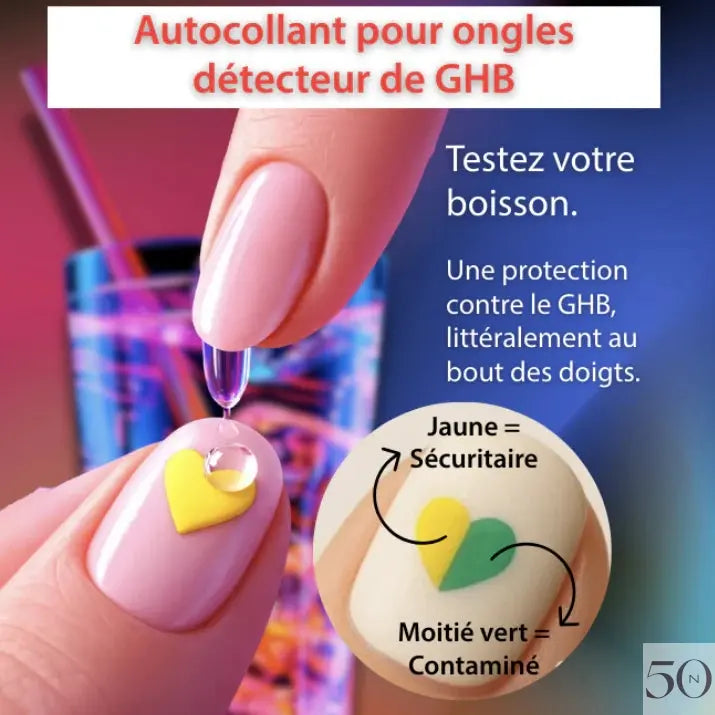 Sticker ongle détecteur de GHB (x2)