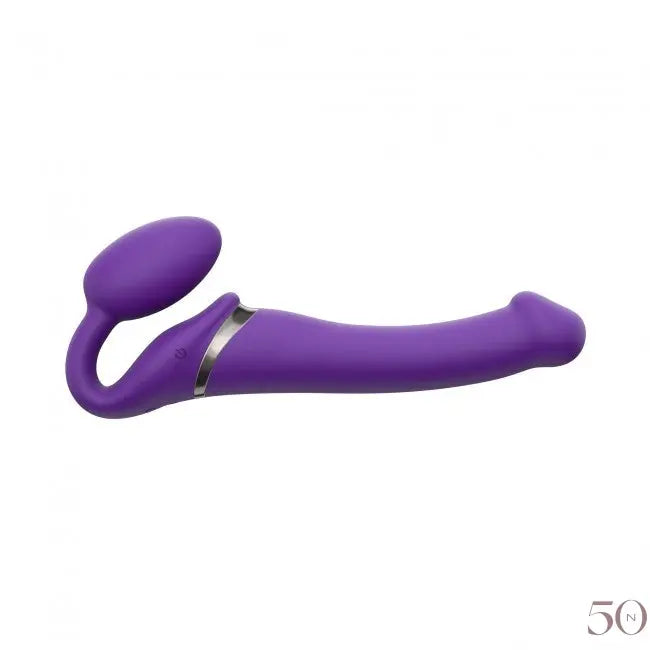 Strap On Vibrant sans Harnais - Medium - Violet Strap On Me