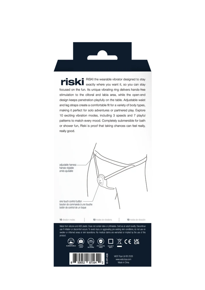 RISKI – Vibrateur Clitoridien Portable Mains Libres pour Couple