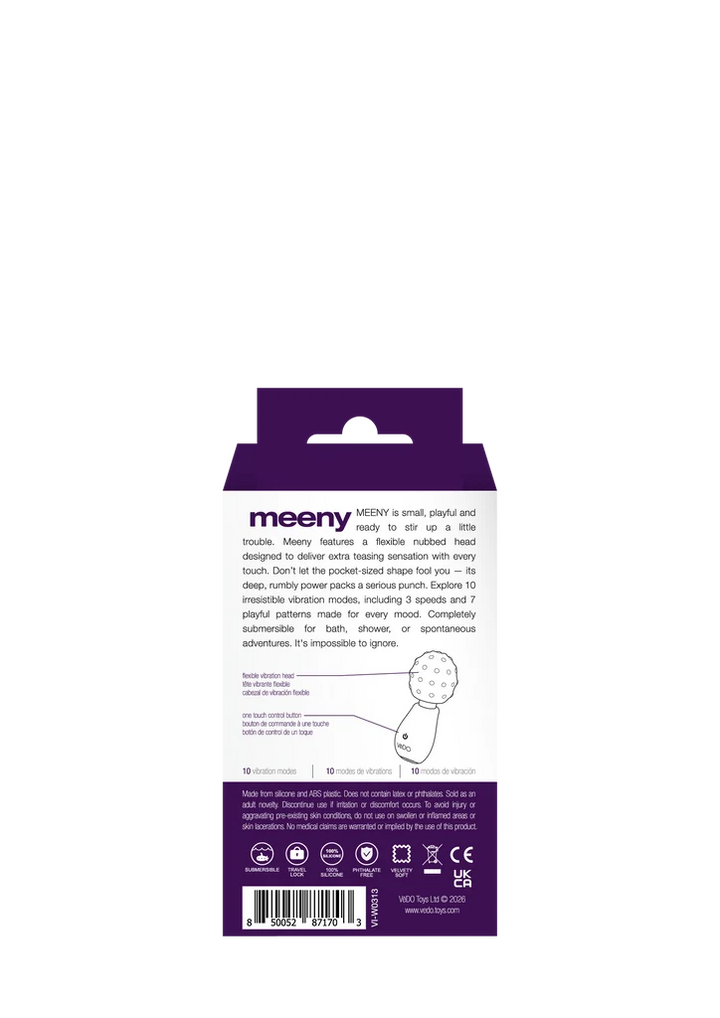 MEENY – Mini Wand Vibrant Rechargeable avec Tête Texturée