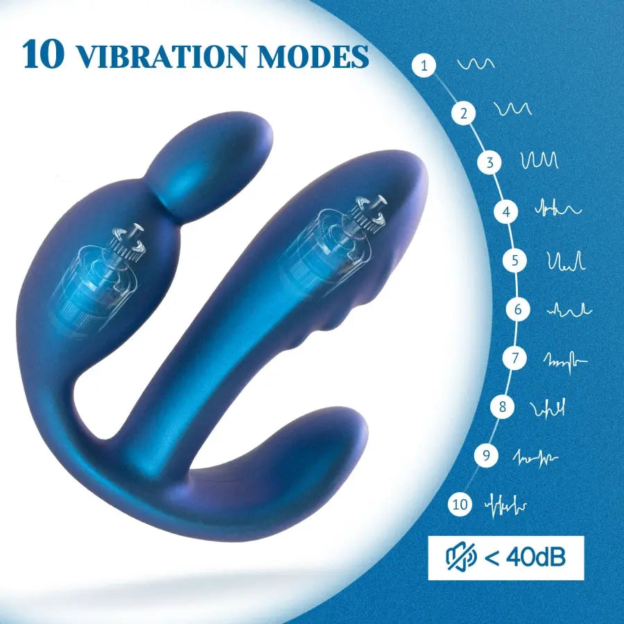 Wearable Metallic Color Anal Vibrator - 50 Shades Wearable Metallic Color Anal Vibrator - 50 Shades