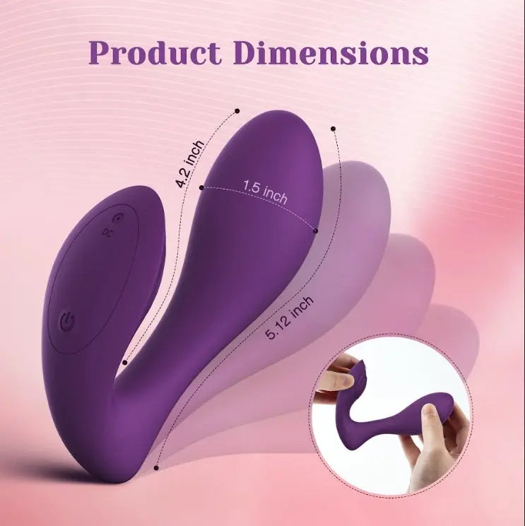 Duojoy Vibrator for Couples Purple - 50 Shades of Sex Duojoy Vibrator for Couples Purple - 50 Shades of Sex