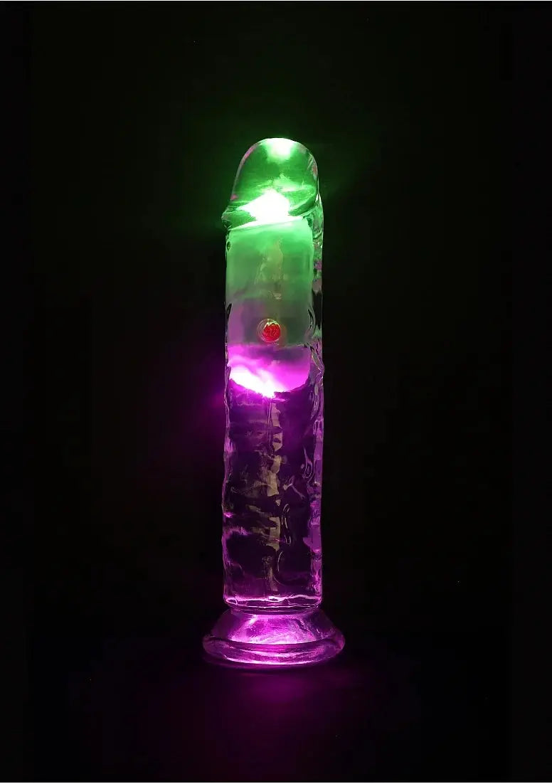 RealRock - Wireless Rechargeable - Remote Control - LED - Vibrating - Regular Straight No Balls 7"-