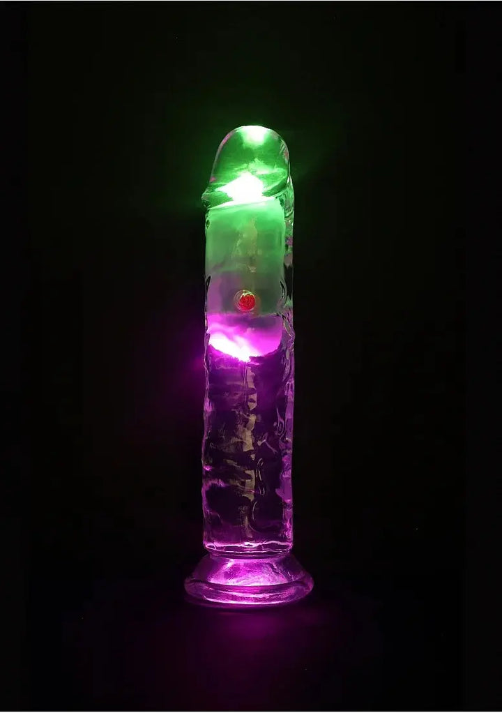RealRock - Wireless Rechargeable - Remote Control - LED - Vibrating - Regular Straight No Balls 7"-