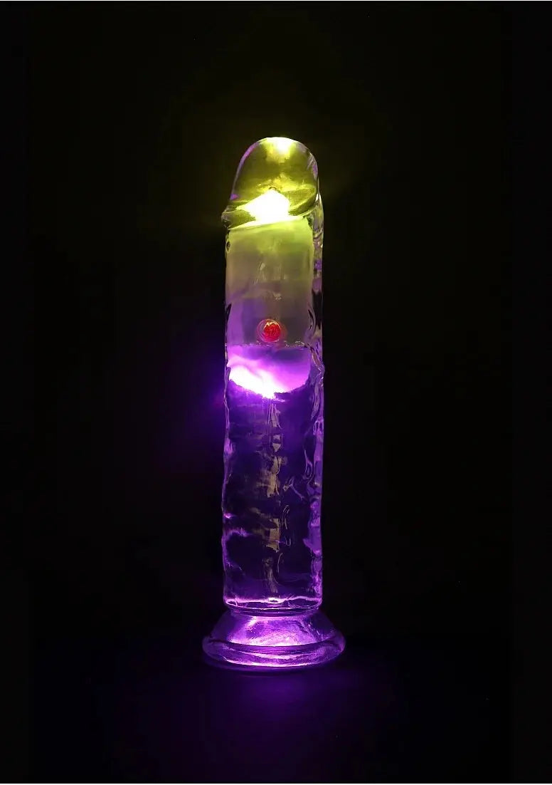 RealRock - Wireless Rechargeable - Remote Control - LED - Vibrating - Regular Straight No Balls 7"-
