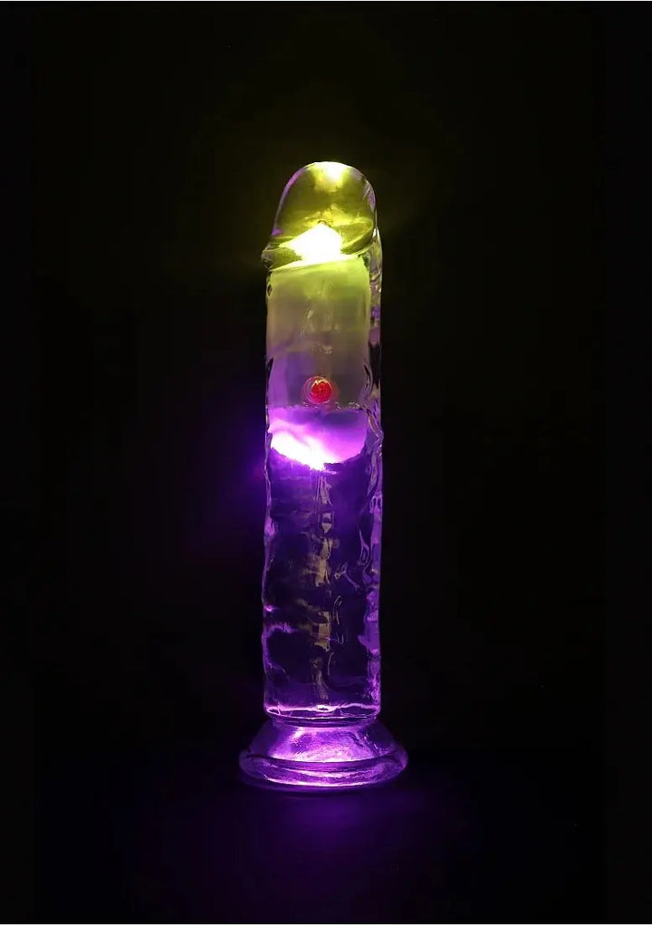 RealRock - Wireless Rechargeable - Remote Control - LED - Vibrating - Regular Straight No Balls 7"-