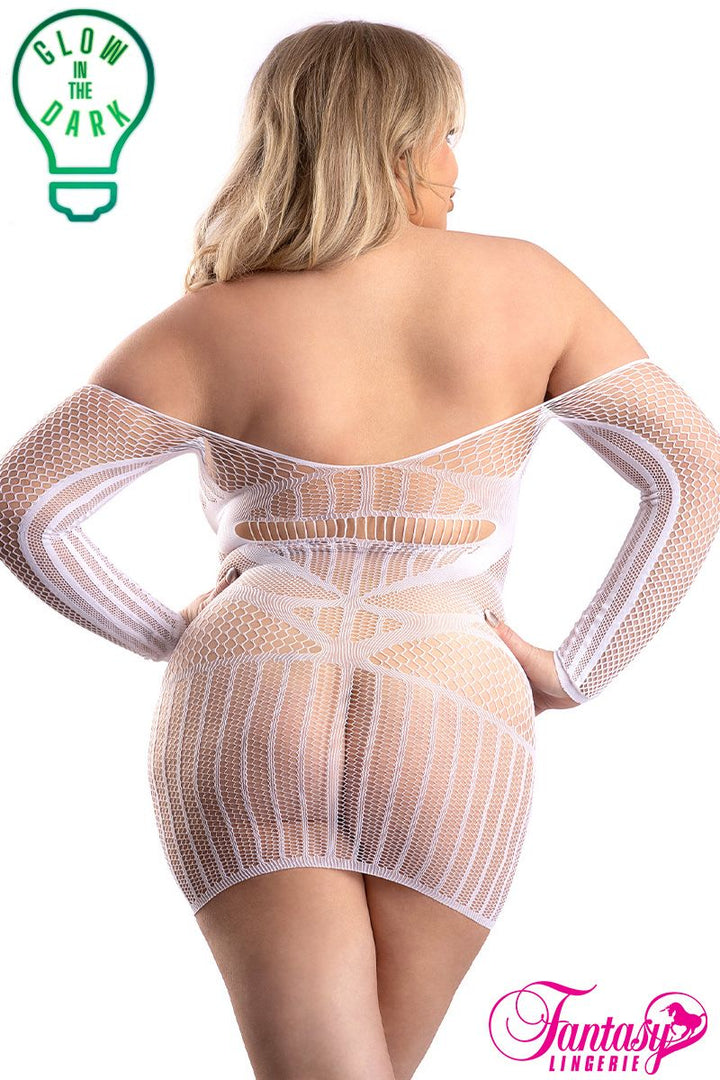 Robe ajustée en filet réactif aux UV Fantasy