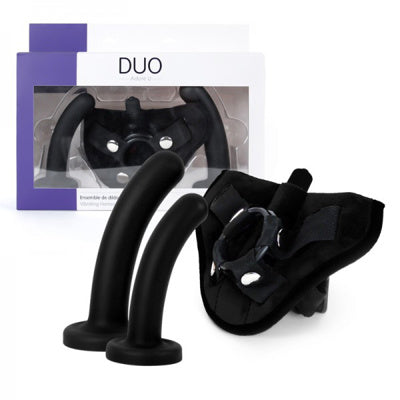 DUO - Ensemble de dildos, harnais et petit vibrateur