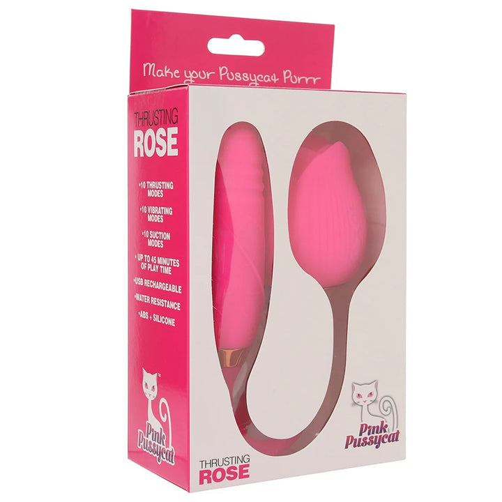Vibromasseur Rose à Succion et Va-et-vient