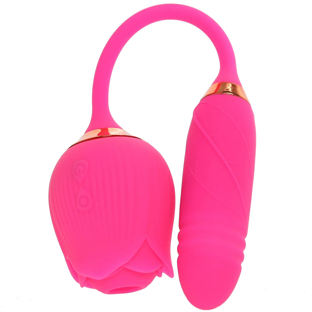 Vibromasseur Rose à Succion et Va-et-vient