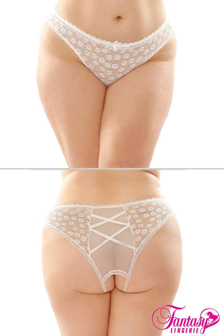 Culotte Dentelle Ouverte Taille Queen