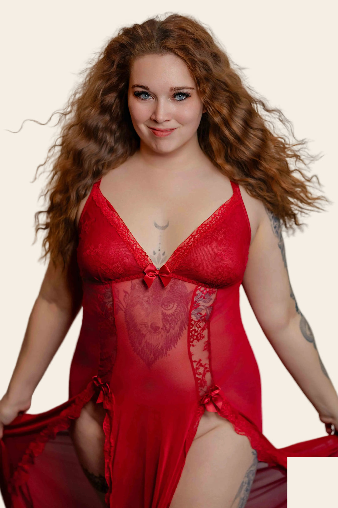 robe de nuit longue Luxe Lace Lingerie