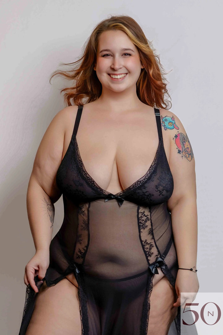 robe de nuit longue Luxe Lace Lingerie