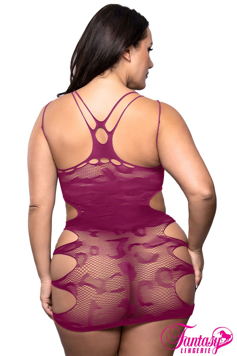 Robe ajustée en dentelle léopard Fantasy