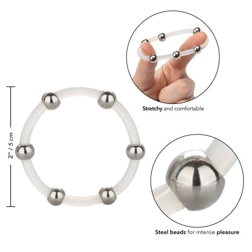 Anneau en Silicone avec Perles en Acier - X-Large