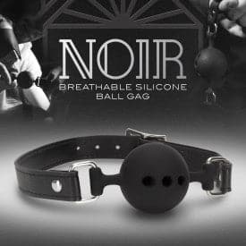 Bâillon-boule en silicone respirant - Noir