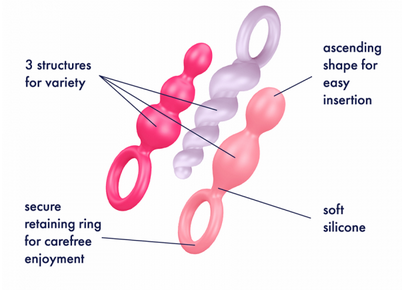 Plug Anal Perlés (Ensemble de 3) satisfyer