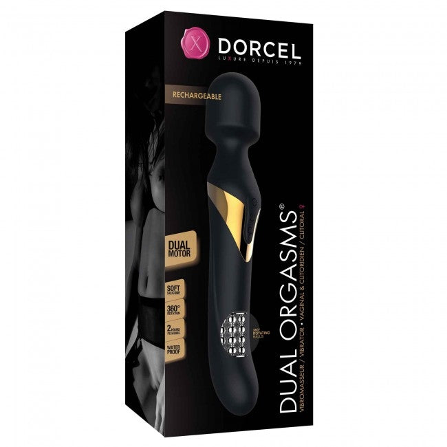 Stimulateur double orgasme Dorcel à double moteur Noir & Or