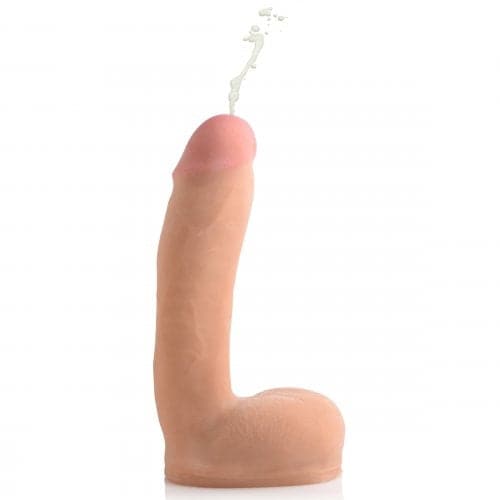 Dildo éjaculateur de 8.5 pouces avec réservoir dans les testicules