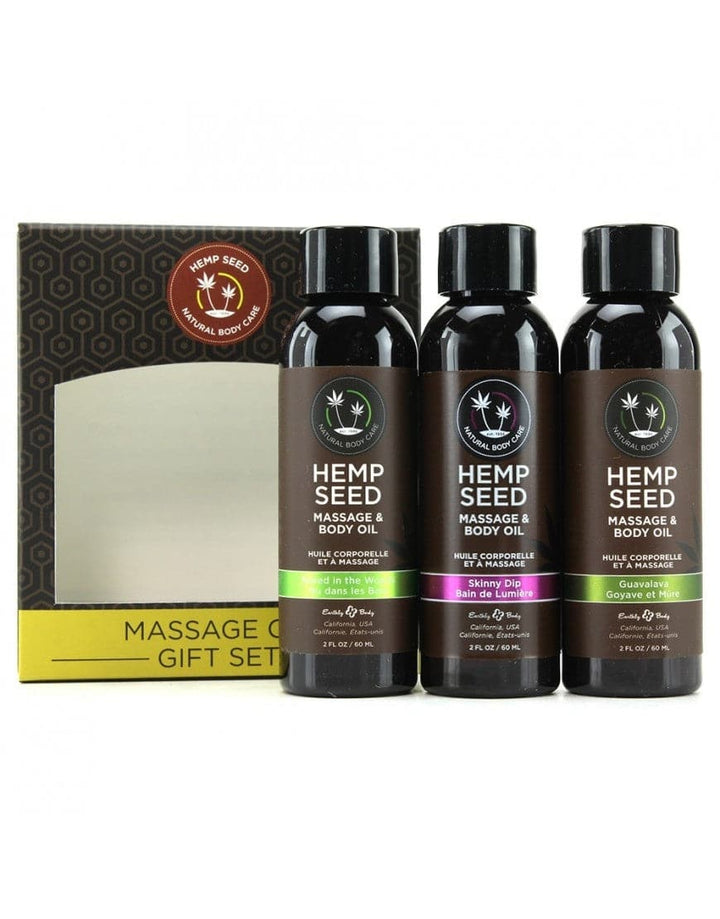 Ensemble cadeau 3 huiles de massage Hemp Seed