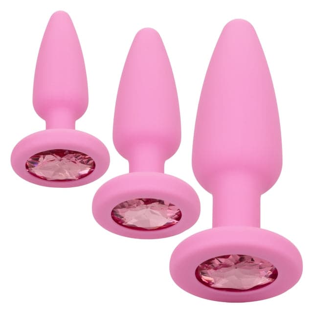 Ensemble de Plug Anal en cristal - Rose