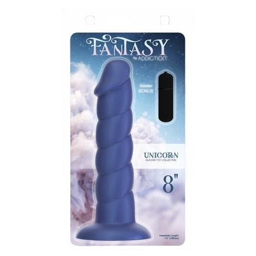 Dildo Licorne 8" Bleu