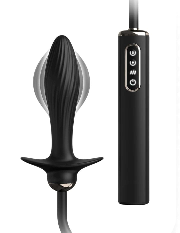 Le Plug Vibrant Gonflable Auto-Throb Elite - Noir