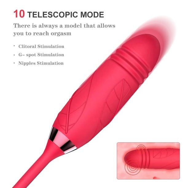 Vibrateur Rose 2 en 1