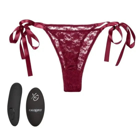 Ensemble string en dentelle avec télécommande calexotics